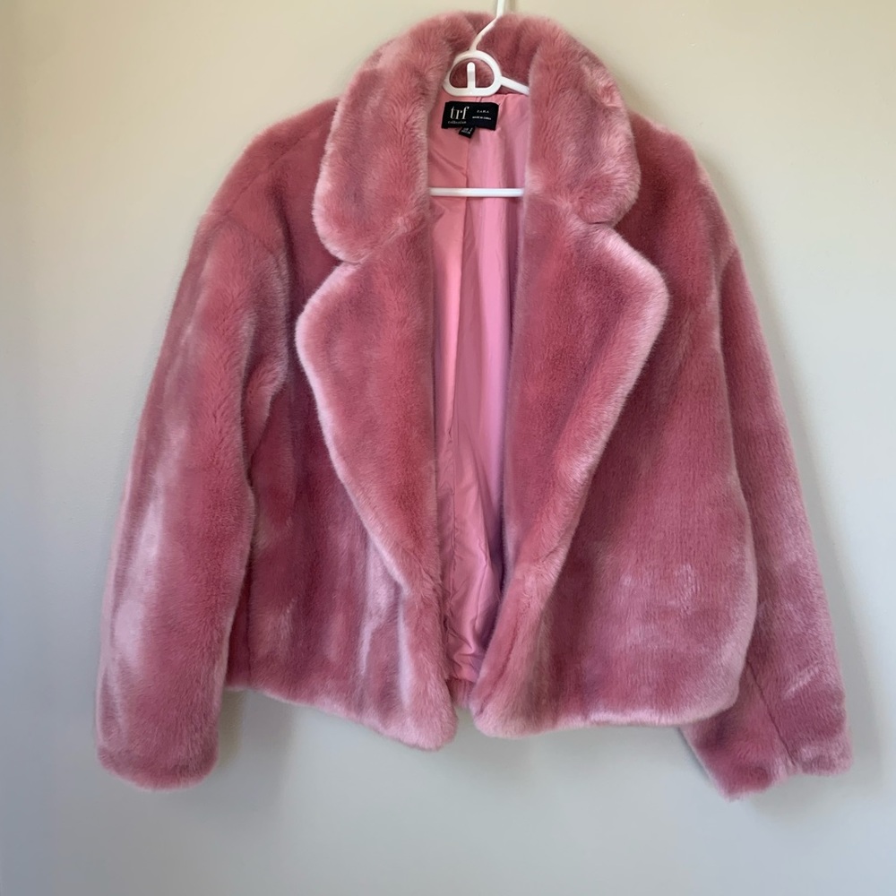 Zara Pink Teddy Jacket